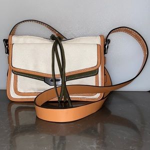 Rag & Bone Field Messenger Crossbody; canvas, leather, suede Excellent condition